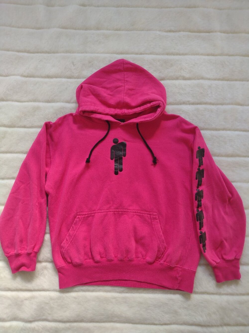 Map Collection Youth Billie Eilish Hoodie Sweatshirt Small Pink